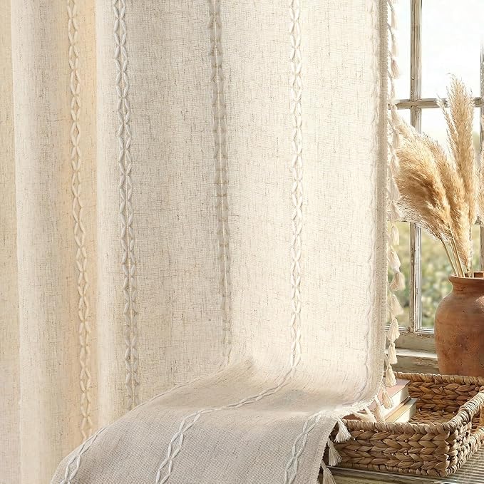 Boho Light Filtering Curtains 2 Panels 84 Inch by Unknown