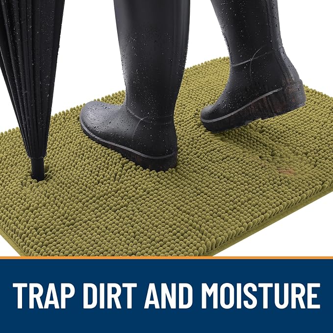 OLANLY Dog Door Mat for Muddy Paws 59x24, Super Absorbent Chenille Mud Mat | - Image 2