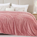 BEDELITE 3D Ribbed Jacquard Pink Blankets Queen Size by BEDELITE