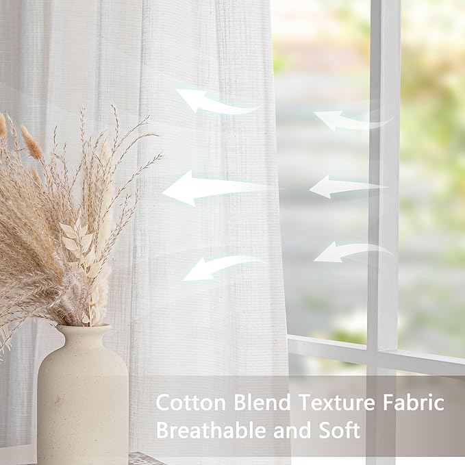 MYSKY HOME Natural French Door Curtains - Image 4