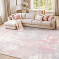 Washable Area Rugs 10'x14' Non-Slip Modern Abstract Soft by RELEANY
