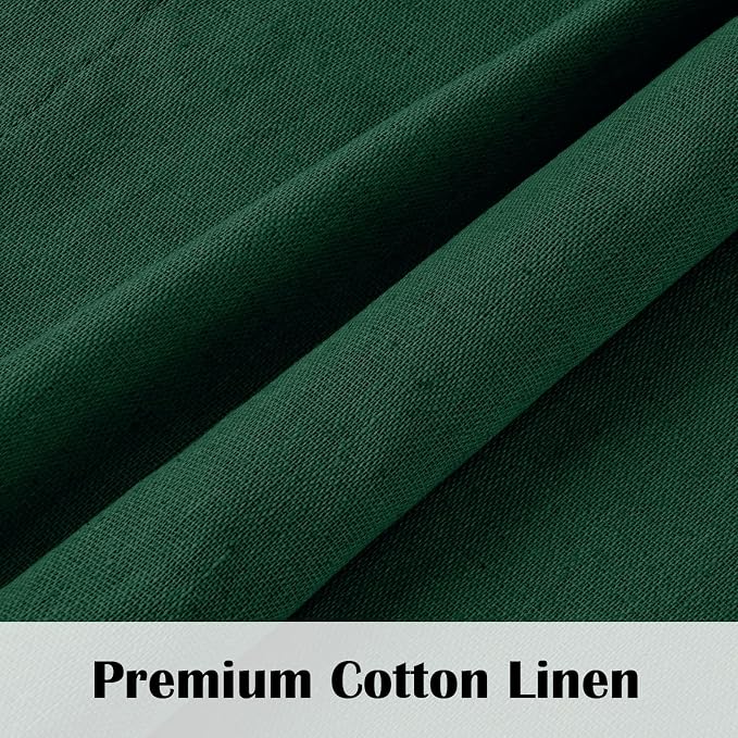 FRAMICS Boho Kitchen Curtains 24 Inch Length, Farmhouse Cotton Linen Tier - Image 7