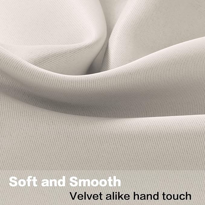H.VERSAILTEX Ivory Valances for Windows, Room Drakening Small Window Kitchen - Image 5