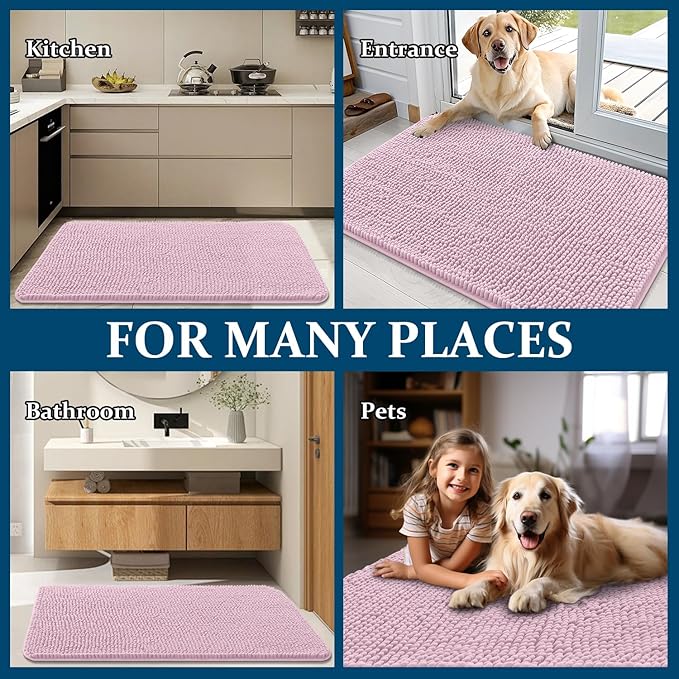OLANLY Dog Door Mat for Muddy Paws 47x20, Absorbs Moisture and Dirt, Absorbent - Image 8