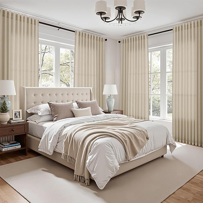 Eggshell Beige Curtains 108 Inches Long - Image 7