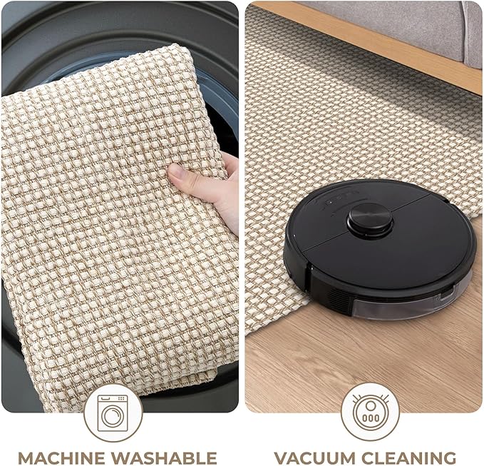 KOZYFLY Washable Area Rug 5x7 ft Rubber Backed Non Slip Rugs - Image 7