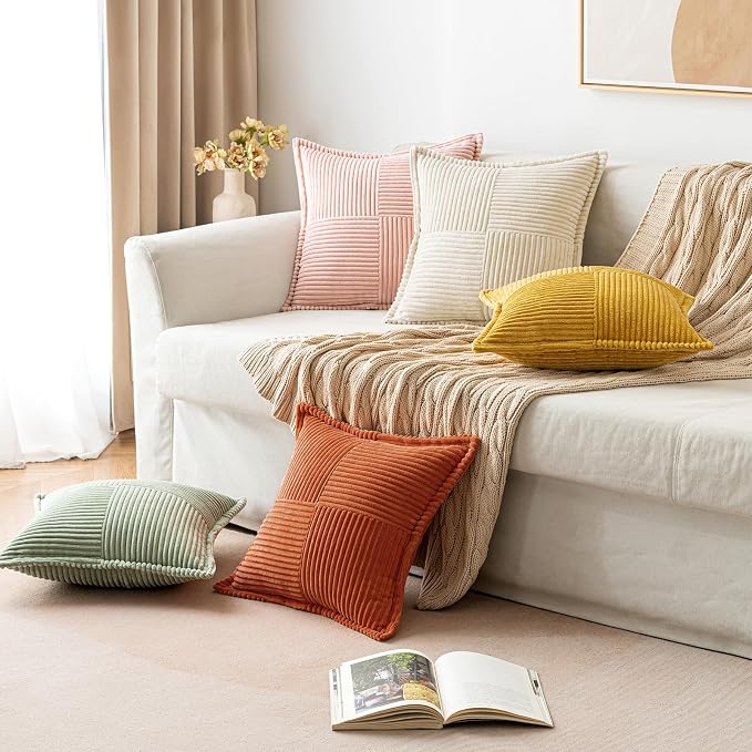 MIULEE Fall Burnt Orange Decorative Lumbar Throw Pillow Covers - Image 4