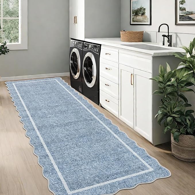 GarveeHome Scalloped Washable Runner Rug 2x6 Non Slip Kitchen Rugs - Image 4