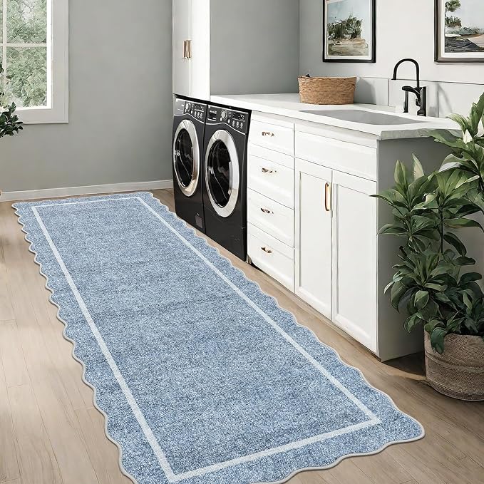 GarveeHome Scalloped Washable Runner Rug 2x10 Non Slip Kitchen Rugs - Image 7
