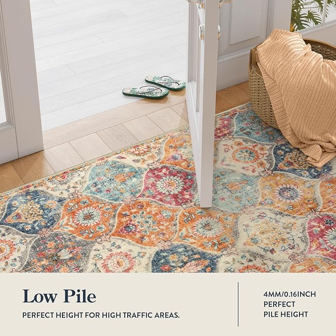 Lahome Moroccan Trellis Hallway Rug, 2x5 Washable Runner Rug Non Slip Kitchen - Image 4