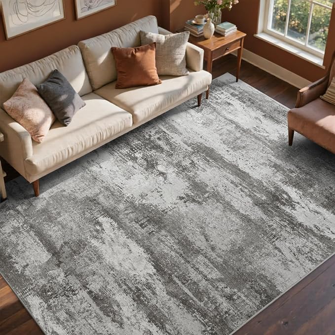 4x6 Ft Abstract Area Rugs for Living Room, Soft Non-Slip Modern Washable Rugs - Image 2