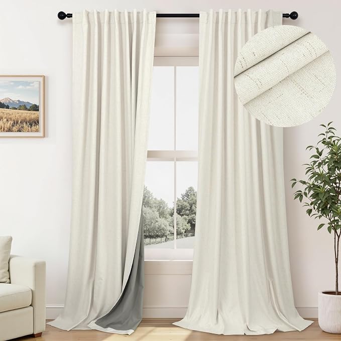 60 Inch Extra Wide Blackout Curtains 108 Inches Long - Image 2