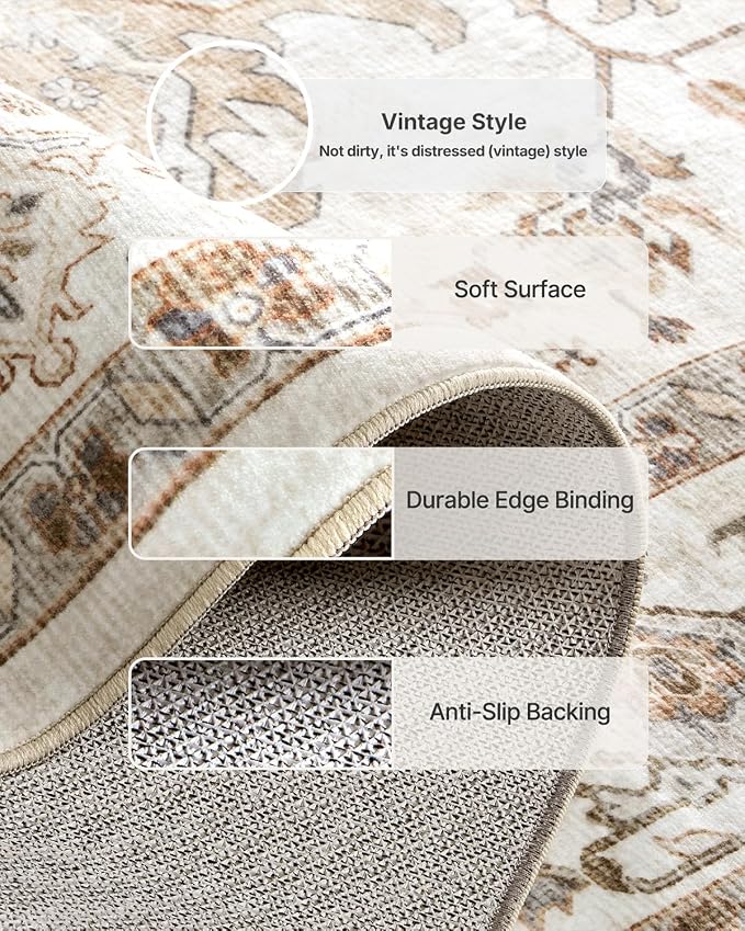 AMADA HOMEFURNISHING 6x9 Area Rugs, Vintage Rugs - Image 8