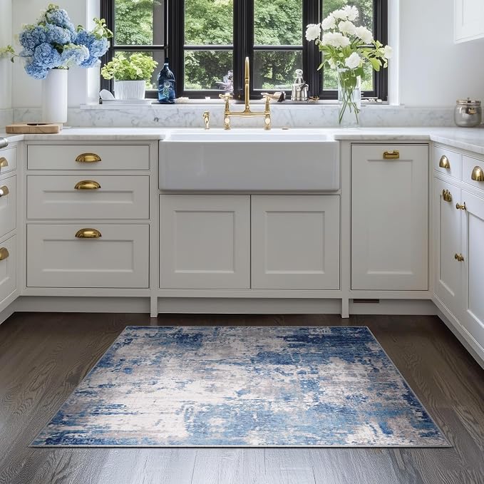 Washable Area Rugs 3'x5' Non-Slip Modern Abstract Soft - Image 4