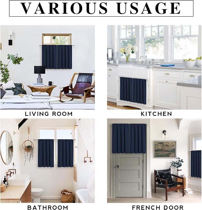 RYB HOME Short Blackout Curtains - Image 7