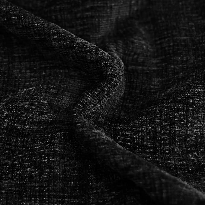 CaliTime Decorative Couch Throw Pillow Covers 24 X 24 Inches Black | Pack of 2 - Image 2