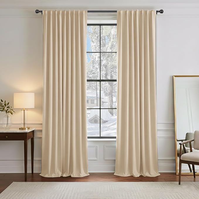 PONY DANCE Blackout Curtains Thermal Insulated Window Treatment Panels Room by PONYDANCE