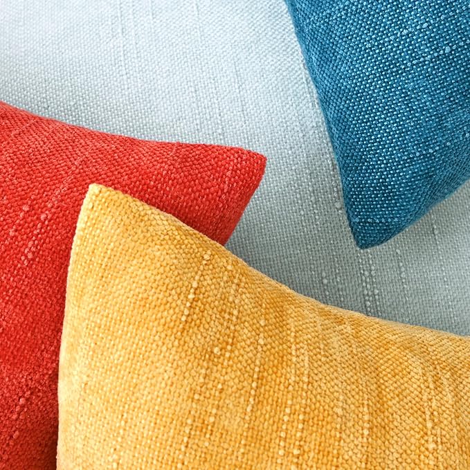 Set of 4 Soft Textured Decorative Throw Pillow Covers 16x16 Inch Cozy Farmhouse - Image 6