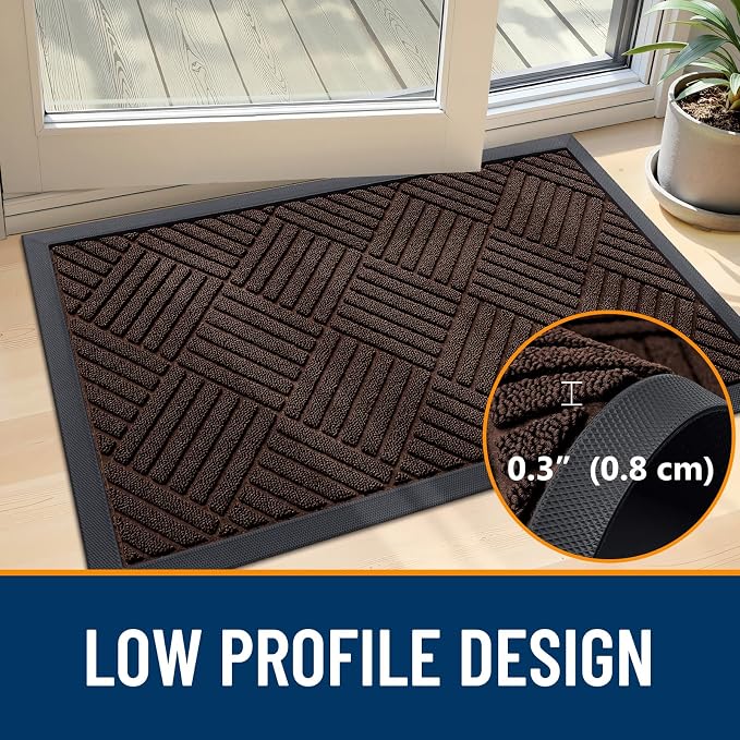 OLANLY Front Door Mat Outside Entrance 33x21, Waterproof Heavy-Duty Doormat | - Image 5