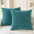 CaliTime Throw Pillow Covers Decorative 20 X 20 Inches Pack of 2 Cozy Chenille by CaliTime