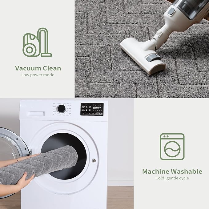 Stiio Dirt Trapper Door Mat 34x59 Inches, Front Doormat Indoor Outdoor Entrance Low Pile, All-Season, All-Weather Absorbent Entry Rug, Washable Non Slip Rug for Entryway, Grey