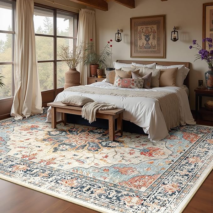 RELEANY Washable Area Rug, Large 10'x12', Water Repellent, Pet Friendly - Image 2