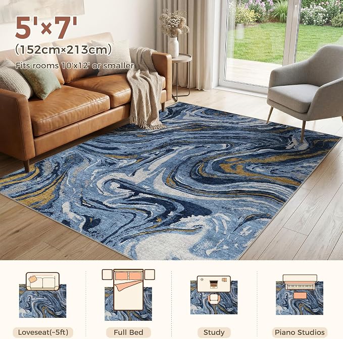 DMOYEST 6x9 Area Rug for Living Room - Image 3