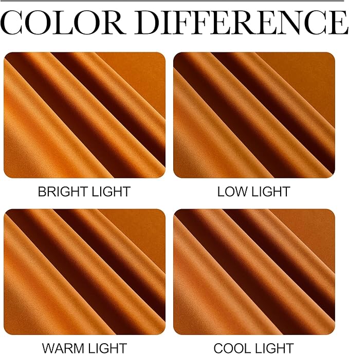 NICETOWN Room Darkening Orange Curtains 63 inches Long - Image 5