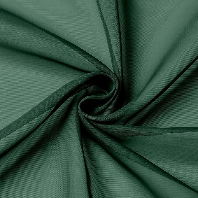 Hunter Green Valances for Windows, Sheer Curtains 14 Inch Length 2 Pack Kitchen - Image 9