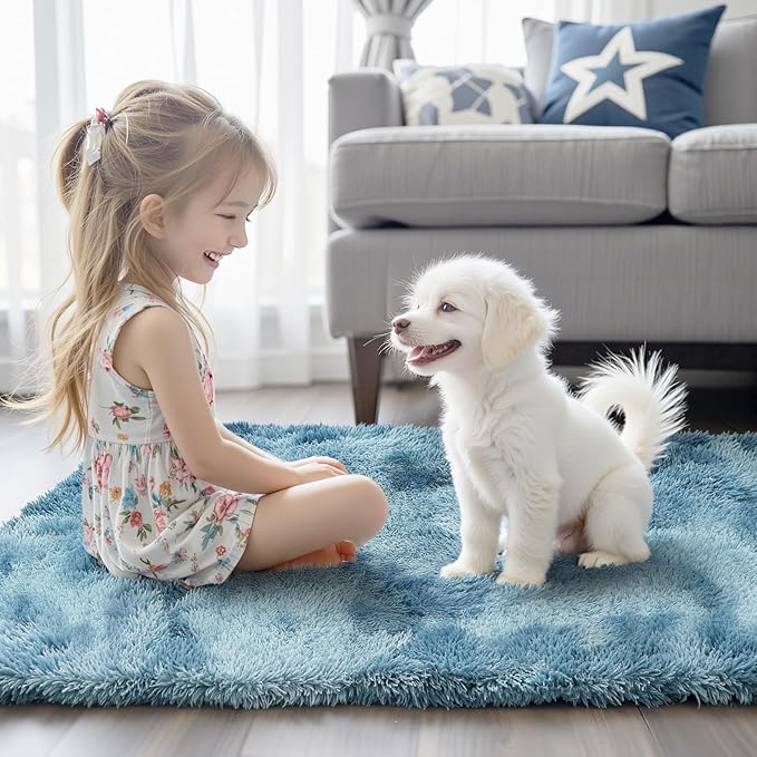 Area Rugs 9x12 Living Room, Large Area Rug Shag Shaggy Carpet Soft Plush Furry - Image 7