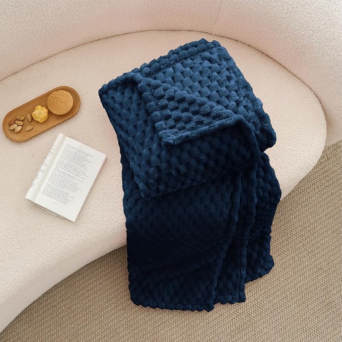 BEDELITE Navy Queen Blanket for Bed, Soft Cozy Gifts for Women, 90 * 90 | 3D - Image 6