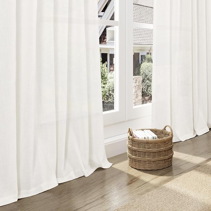Neutral Linen Curtains 90 Inches Long - Image 5