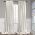 Pitalk 90 Inch Curtains 2 Pc Cream Ivory Curtain Panels 42 In Wide Back Tab by Pitalk