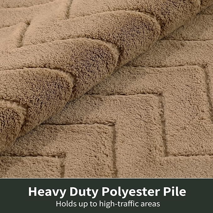 Stiio Front Door Mat Indoor Outdoor Entrance 20x31.5 Inches, Non Slip Washable Entry Rug, Dog Doormat, Absorbent Entrance Mat for Front & Back Door, Muddy Wet Shoes & Paws, Brown