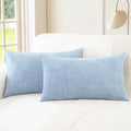 CaliTime Throw Pillow Covers Decorative 16 X 26 Inches Pack of 2 Cozy Chenille by CaliTime