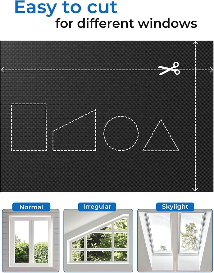 Blackout Curtains for Bedroom 96"x70"Portable Black Out Window Cover - Image 4