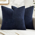 MIULEE Navy Blue Decorative Throw Pillow Covers by MIULEE