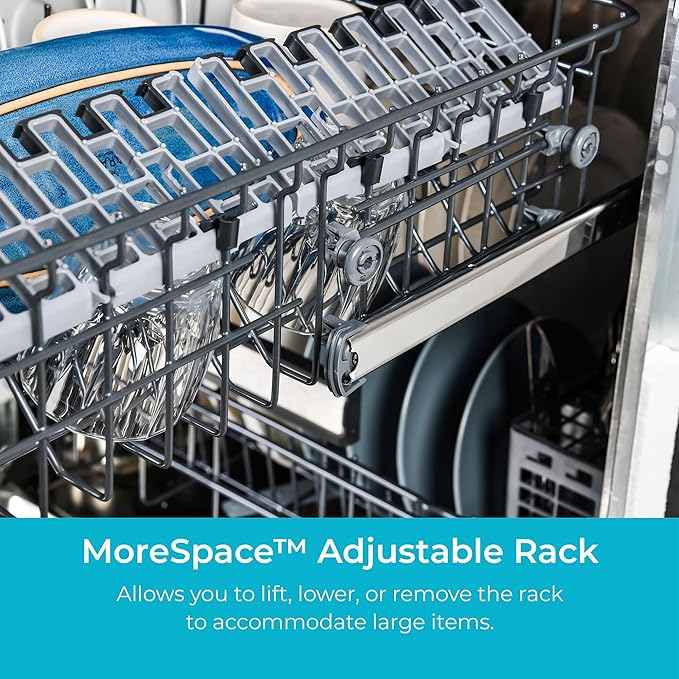 Kenmore 24" Built-In Dishwasher - UltraWash Plus, SmartWash, Accela Wash, Sanitize Rinse, TurboDry, and Removable Third Rack - 15 Place Settings - 49 DBA - ENERGY STAR Certified - Stainless Steel