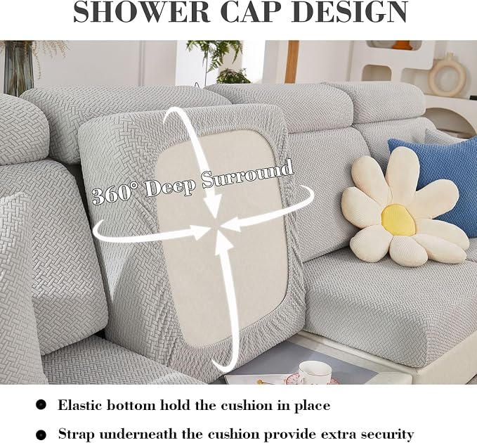 Couch Covers for 2 Cushion Sofa Pet Friendly Couch Cushion Covers Universal - Image 4