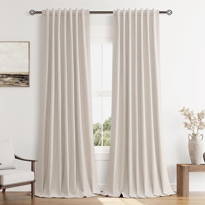 Guken 100% Blackout Curtains 108 Inch Length 2 Panels Set by Guken