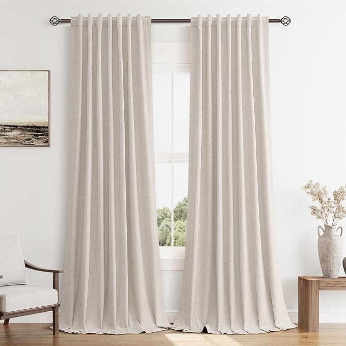 Guken 100% Blackout Curtains 96 Inch Length 2 Panels Set by Guken