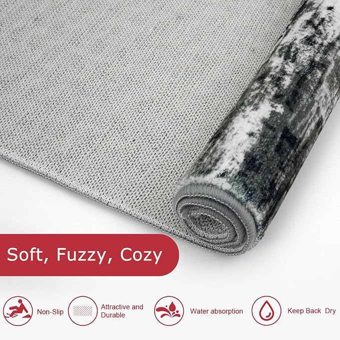 KOZYFLY Modern Abstract Kitchen Runner Rug, 2x6 Washable Rug Runner Non-Slip - Image 5