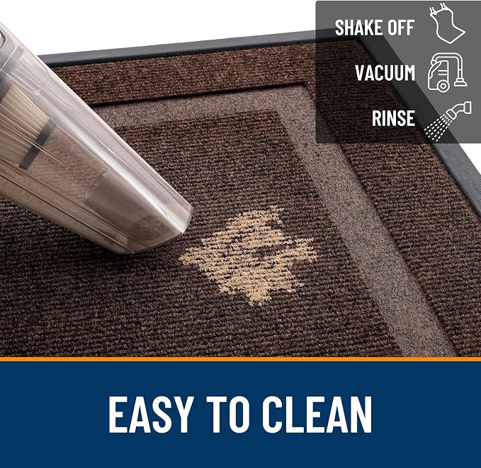 OLANLY Front Door Mat Outside 47x32, All-Season Heavy-Duty Rubber Doormat | - Image 6