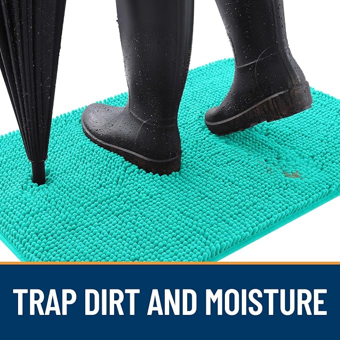 OLANLY Dog Door Mat for Muddy Paws 70x35, Super Absorbent Chenille Mud Mat | - Image 2