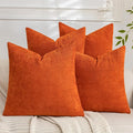 Set of 4 Soft Textured Decorative Throw Pillow Covers 24x24 Inch Cozy Farmhouse by Cozoomy