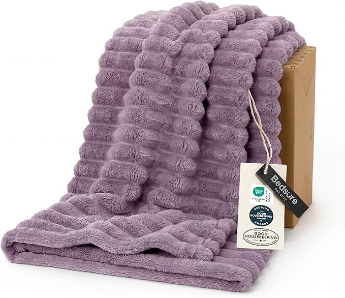 Bedsure Soft Twin Blanket for Bed Decor Gifts Light Purple 60"x80" | Birthday by Unknown