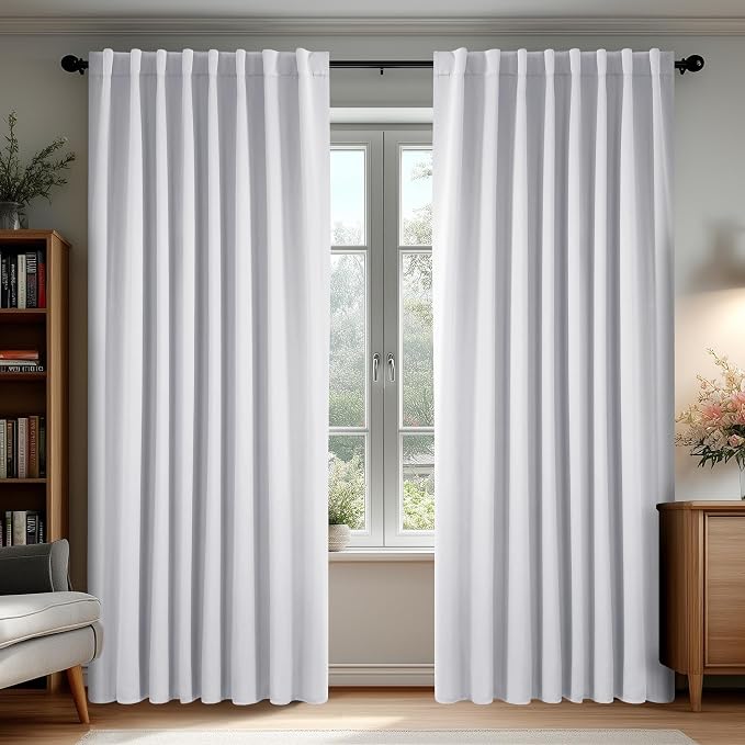 Deconovo Blackout Curtains, Thermal Insulated, W70 x L95 2 Panels, Back Tab by Deconovo