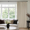 Oatmeal Beige Extra Wide Blackout 60 x 92 Inch Pinch Pleat Curtains 1 Panel | by Twodrapes