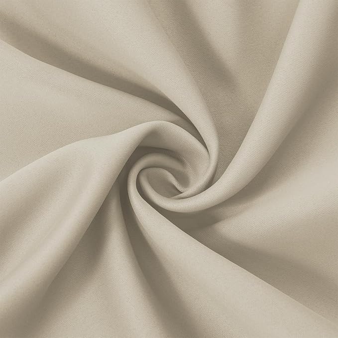 LEMOMO Light Beige Thermal Blackout Curtains/52 x 63 Inch/Set of 2 Panels Room - Image 5