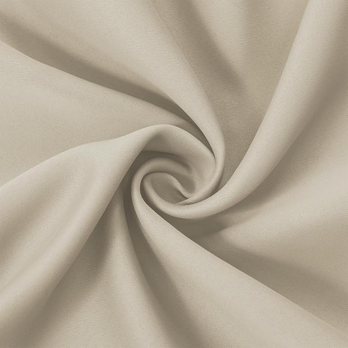 Light Beige Thermal Blackout Curtains/52 x 72 Inch/Set of 2 Panels Room - Image 5